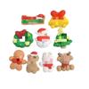 Creamy Adhesive Diy Christmas Snowman Wreath Resin Accessories For Phone Cases And Hair Accessories