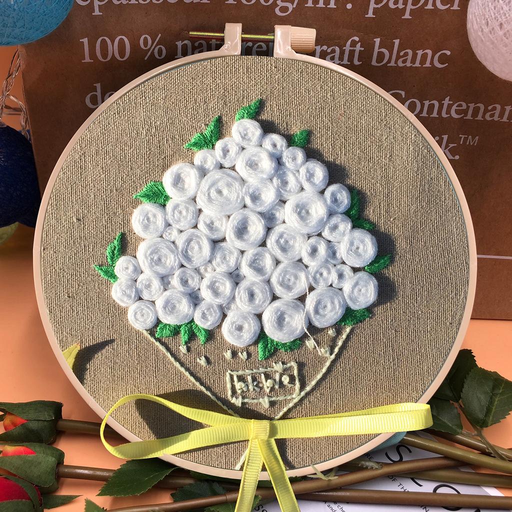 1pc Fairy and Flower Pattern DIY Embroidery Kit for Beginners