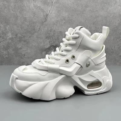 Buty na platformie dla mężczyzn Zwiększające wzrost Oddychające Wysokie Trampki Męskie Buty Luksusowe Codzienne Trampki Wygodne