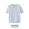 Fashion Style 2024 Summer New Women's Clothing Silm Easiest for Match Inserted Beads Rhinestone Knitting Sweater 9598073 406