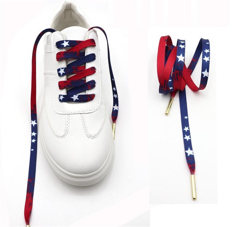 Flat Candy Color Gradient Shoe Laces Party Camping Boots Shoelace Canvas Strings Length 50Cm 80Cm 100Cm 120Cm Shoes Woman Men