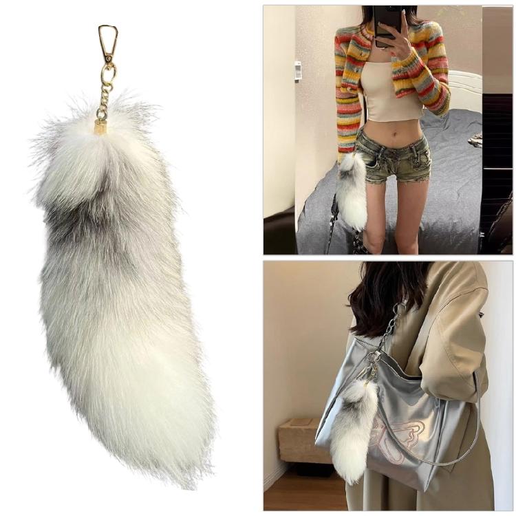 Animal Tail Keychain Faux Car Keys Organiser Handbag Charm Gift for Her Stylish Handbag Decoration