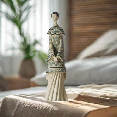 Ancient Girl Lady Figurine Figure Standing Statue Resin Decorative Modern Arts Gifts Collectible