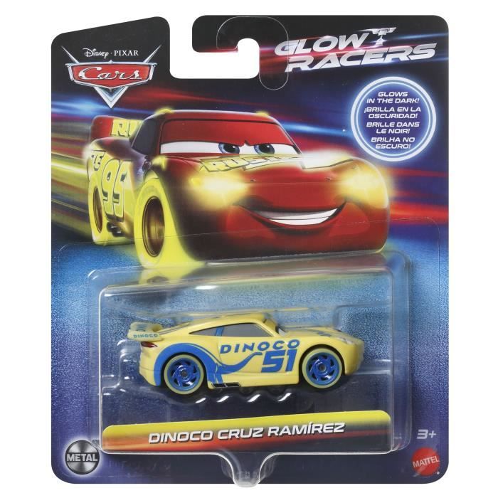 Sada mini vozidel Cars fosforeskujících z tlakově litého kovu 1:55 - MATTEL