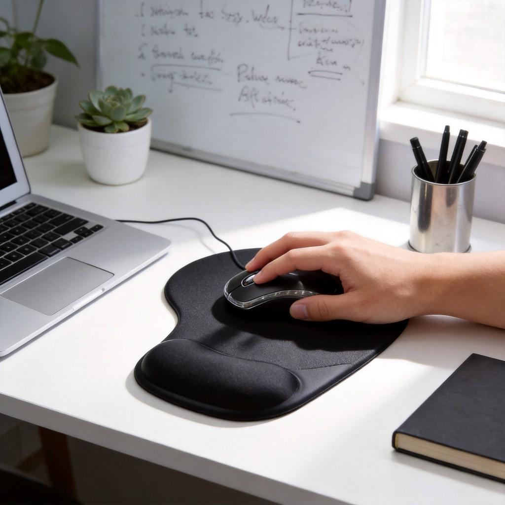 Ergonomic Gel Wrist Rest Mouse Pad For Pc And Mac With Nonslip Base