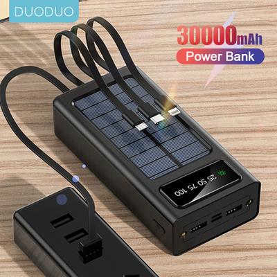 Banco de energía Solar, cargador portátil, pantalla Digital LED, batería externa, Banco de energía para iPhone, iPad, MacBook, teléfonos y tabletas