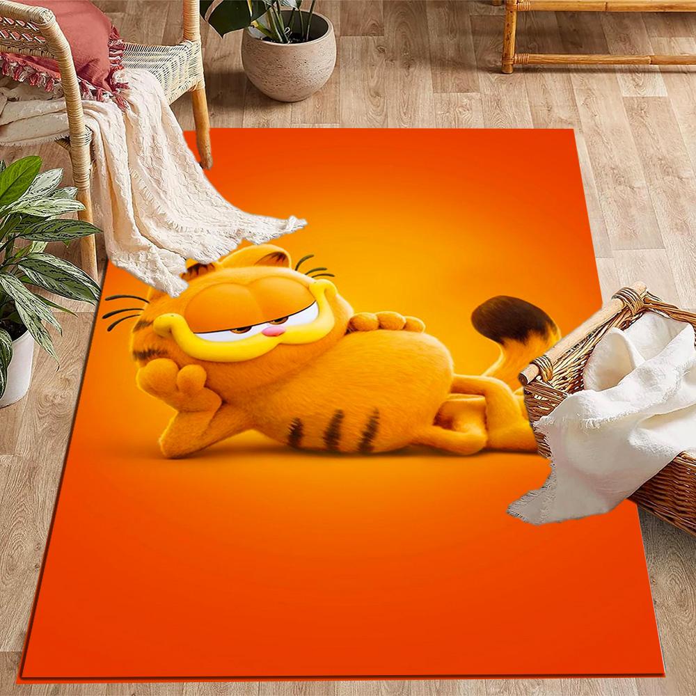 Tappeti Antiscivolo a Tema 'L'Avventura Accogliente di Garfield' - Arredamento per la Casa in Poliestere, Adatti per Camere da Letto, Soggiorni, Ingressi, Studi e Decorazioni