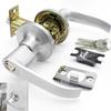 Door Handle Lock Aluminum Alloy Door Key Locks Room Hotel Anti Theft Safty Security Locker Latch for Toilet /Bathroom/Bedroom