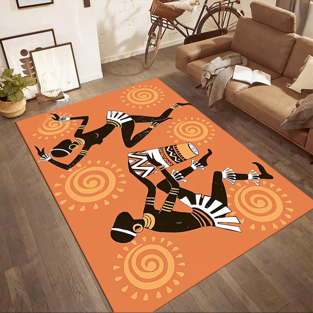African Dance Celebration Floor Mats for Living Room, Bedroom and Room Decoration Are Suitable for Gifts.