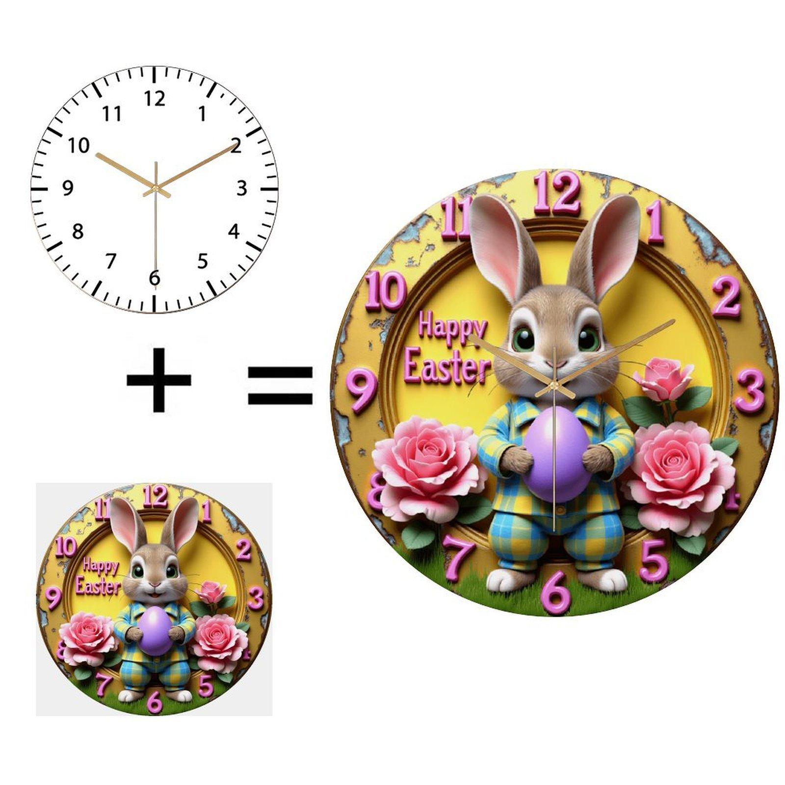 12 Inch Diameter Glass Wall Clock that Integrates Seamlessly with Existing Decor (White,12 in(30.48cm))