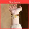 Elegant Chinese Style Jade And Amber Fuzhi String Bracelet For Women Casual Wear