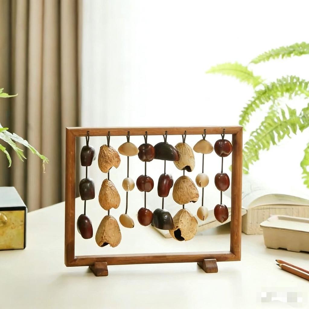 Bundle Arrangement Bell Rattle Healing Musical Instrument Fruit Wind Chimes Handmade Indonesian Water Play Sound Ornament