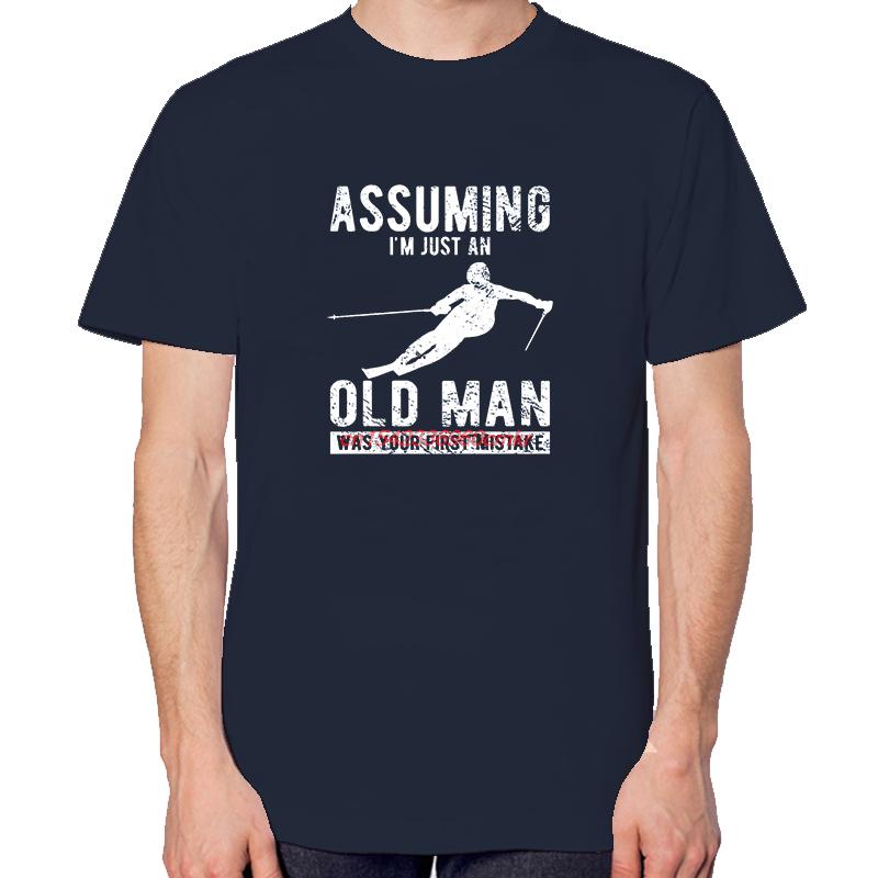Funny Old Unisex Skiing Humor Gift Tshirts For Unisex Tops Tshirt New Arrival Goods New Shirts And Tshirts Cotton Unisexs Tshirts