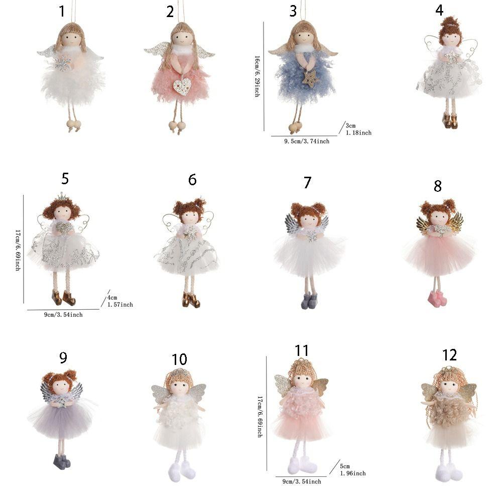 Handmade Christma Doll Ornaments Durable Xmas Angel Ornaments Funny Plush Angel Pendant  Home Decor
