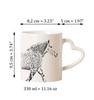 Percheron - cup with a horse, a cute cup with a heart-shaped handle, a universal gift from the Art-Dog brand