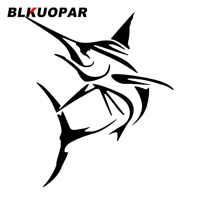 BLKUOPAR Kılıçbalığı Araba Çıkartmaları Grafikleri Örtme Çizik Çıkartması Bagaj Dizüstü Bilgisayar Karavan Ön Cam Klima Araba Kapı Koruyucu