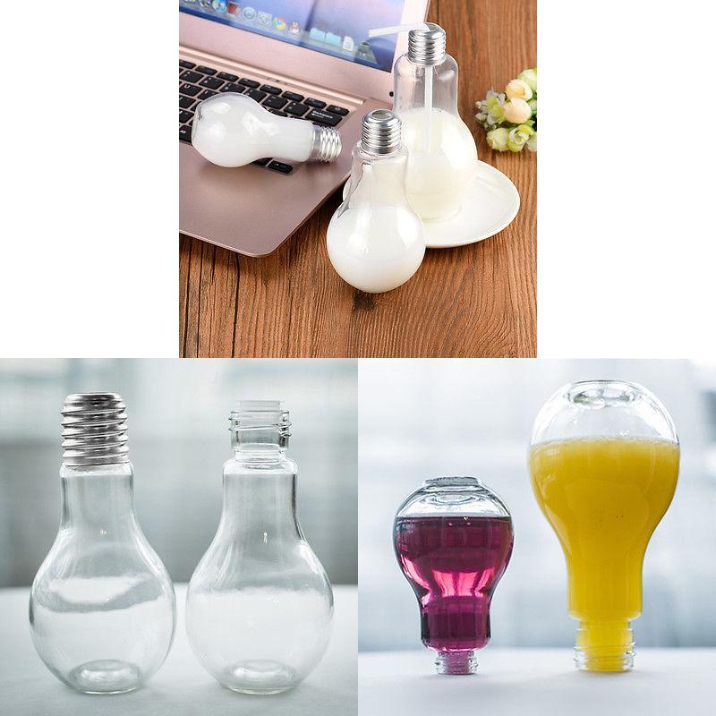 Versatile Glass Transparent Light Bulb Drink Bottle With Solar Copper Wire Lights