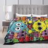 Sprunki Team Funny Games Blanket  Flannel Funny Breathable Throw Blankets for Chair Covering Sofa Summer