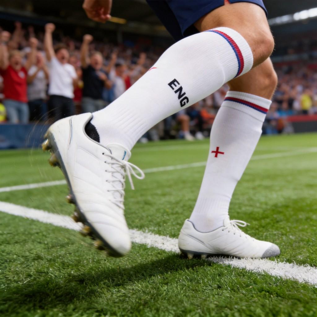 Fan Fußballsocken England Inspiriert Kniehoch Anti-Rutsch-Griff Strümpfe Atmungsaktiv Sport Trainingssocken