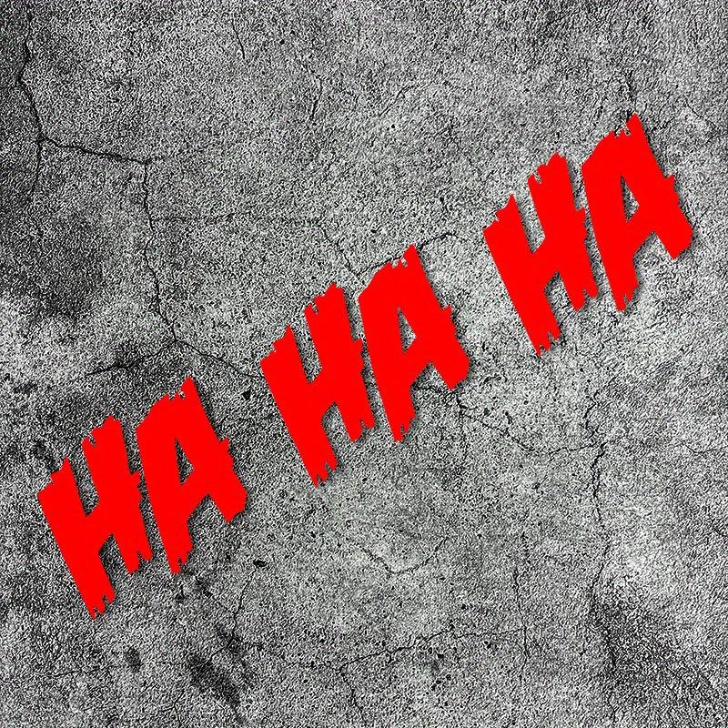 Multi-color HA HA HA Style Sticker, Waterproof Durable Vinyl Decal, Trendy Art Decor for Motorcycle, Car, Helmet, Laptop
