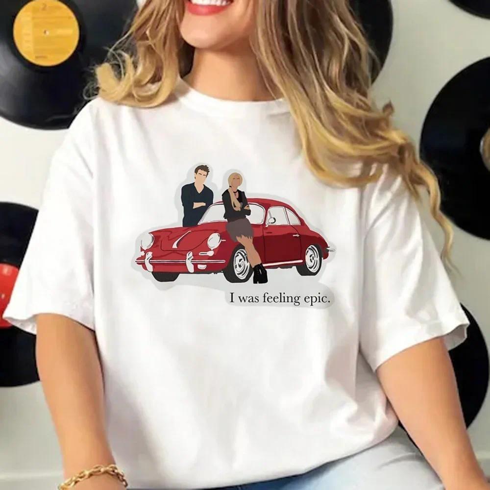 Crew Neck T Shirt Girl Japanese Streetwear Clothes The Vampire Diaries Tshirt Women Elegant Funny