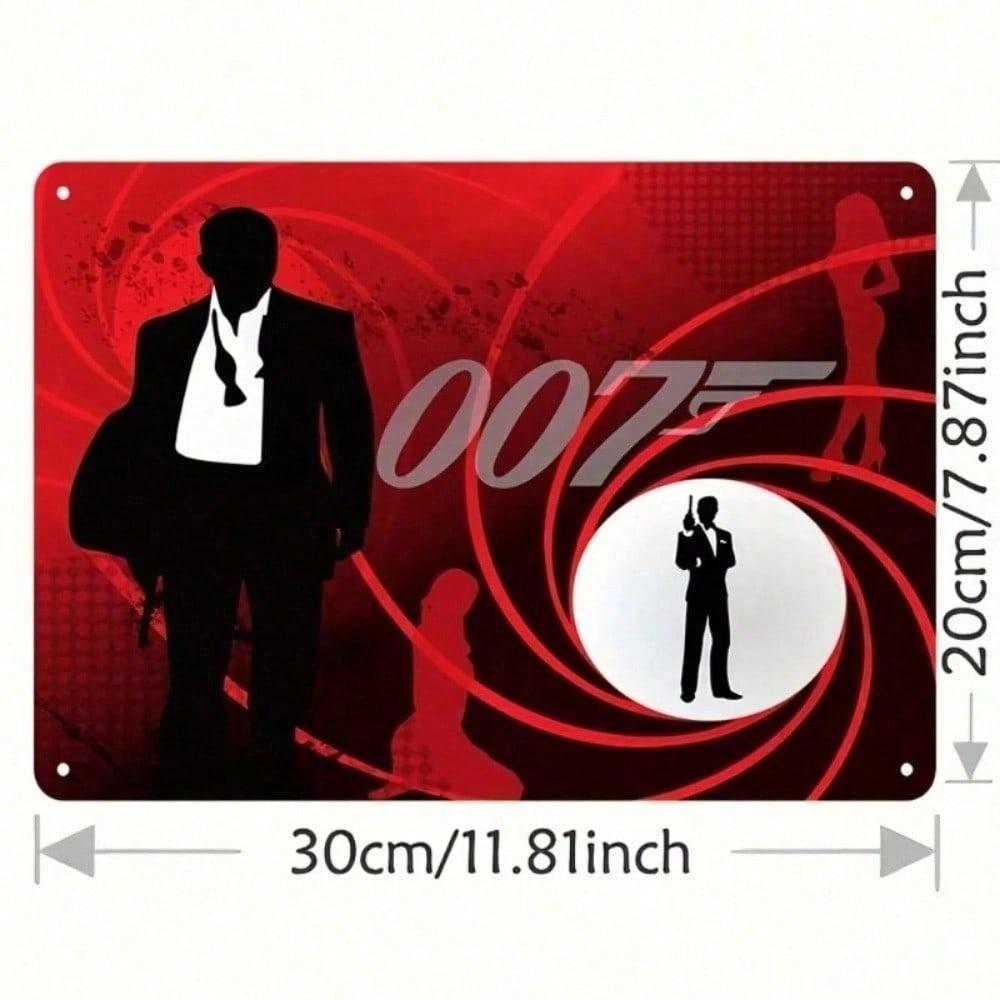 James Bond 007 Spy Metal Wall Art Garage Bar Decor Gift