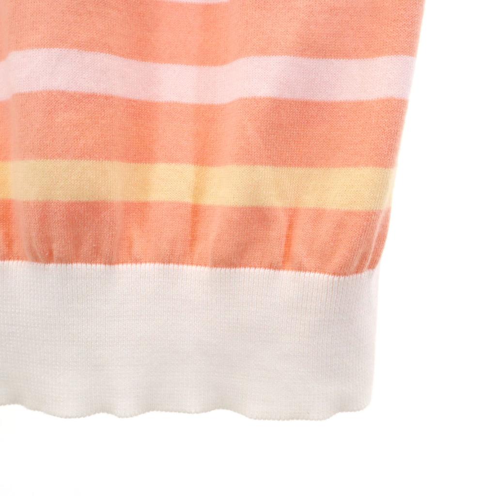 LOUIS VUITTON made in Italy Border Pattern No sleeve knit XS salmon pink Women Used