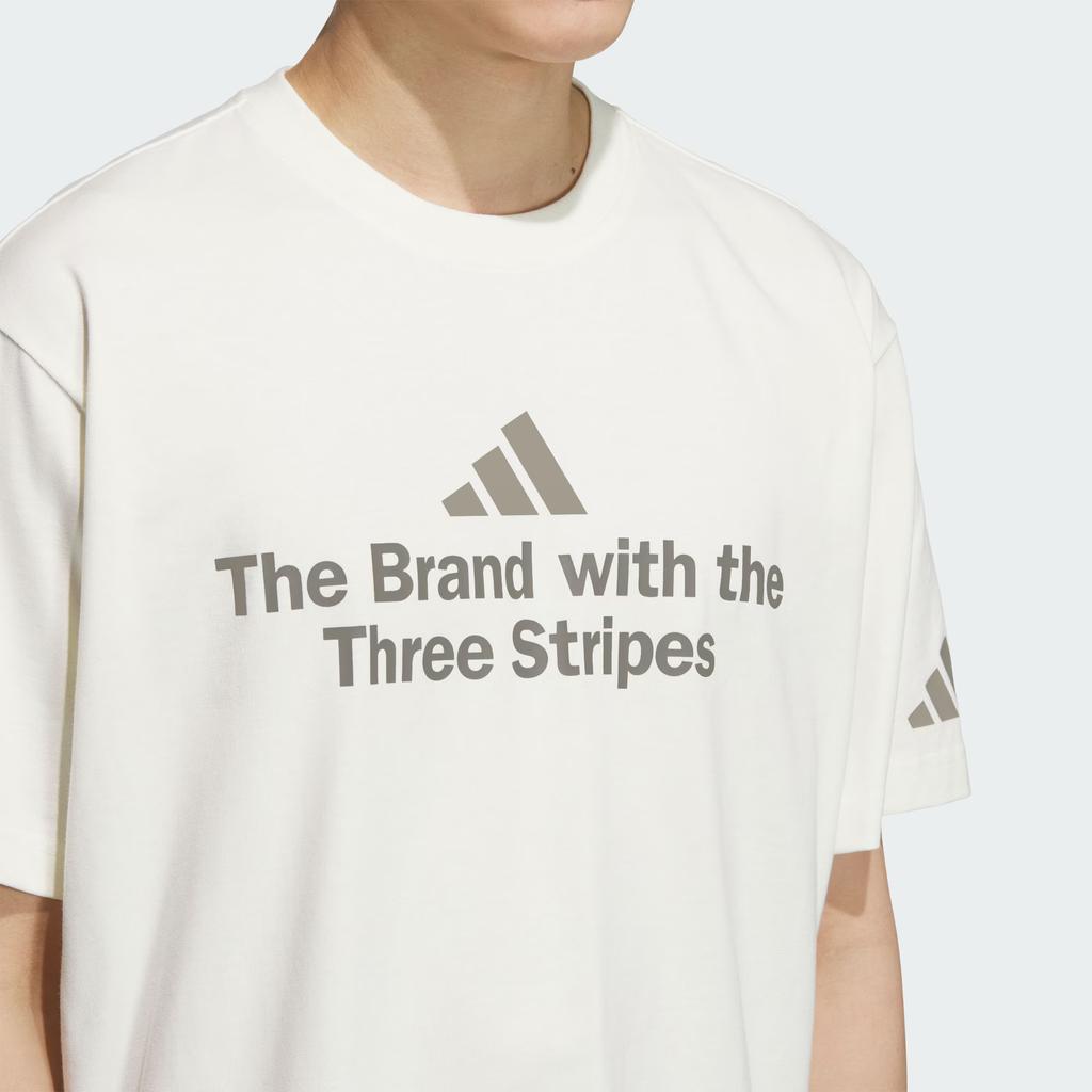 adidas Gfx Round Neck Letter Comfortable Casual Short Sleeve T-Shirt Men T-Shirts Han-Jade-White KF0124