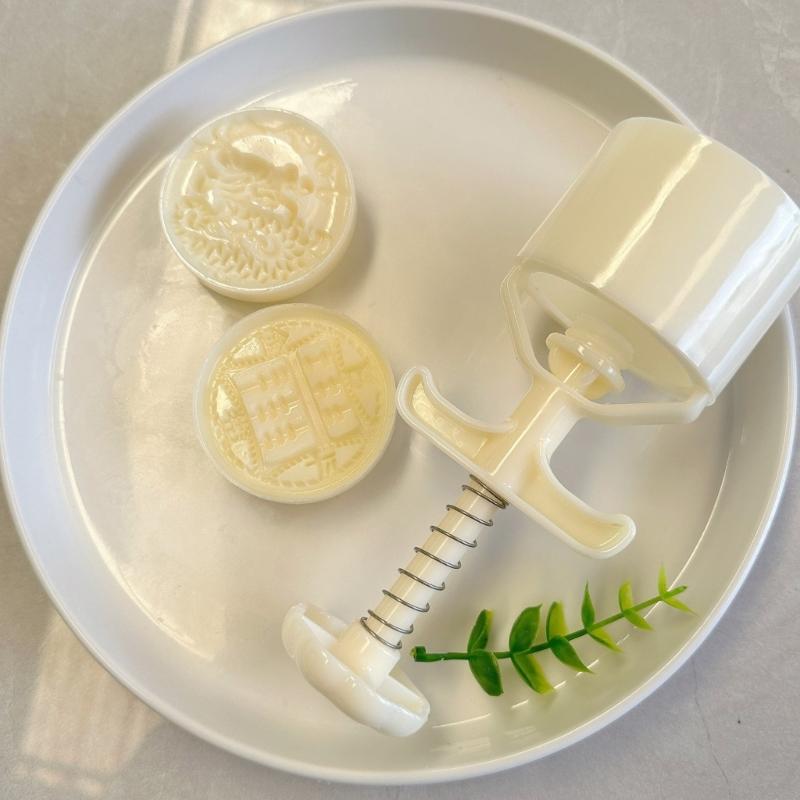 Chinese Pastries Cookie Stamp Hand Pressed Mooncakes Mold Festival Cake Molds Dessert ABS Moulds for Cooking Lover
