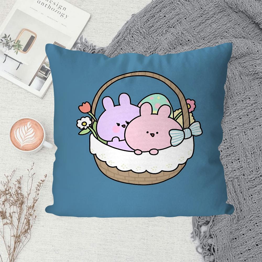1PC Asamimichaan Asleep Asamim Pillow Case Pillow Covers Sofa Decorative Home Double-sided Printing Short Plush Cushion Cover