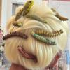 6/12Pcs Creative Caterpillars Hair Clips Realistic Halloween Hair Claw  Holiday Pranks