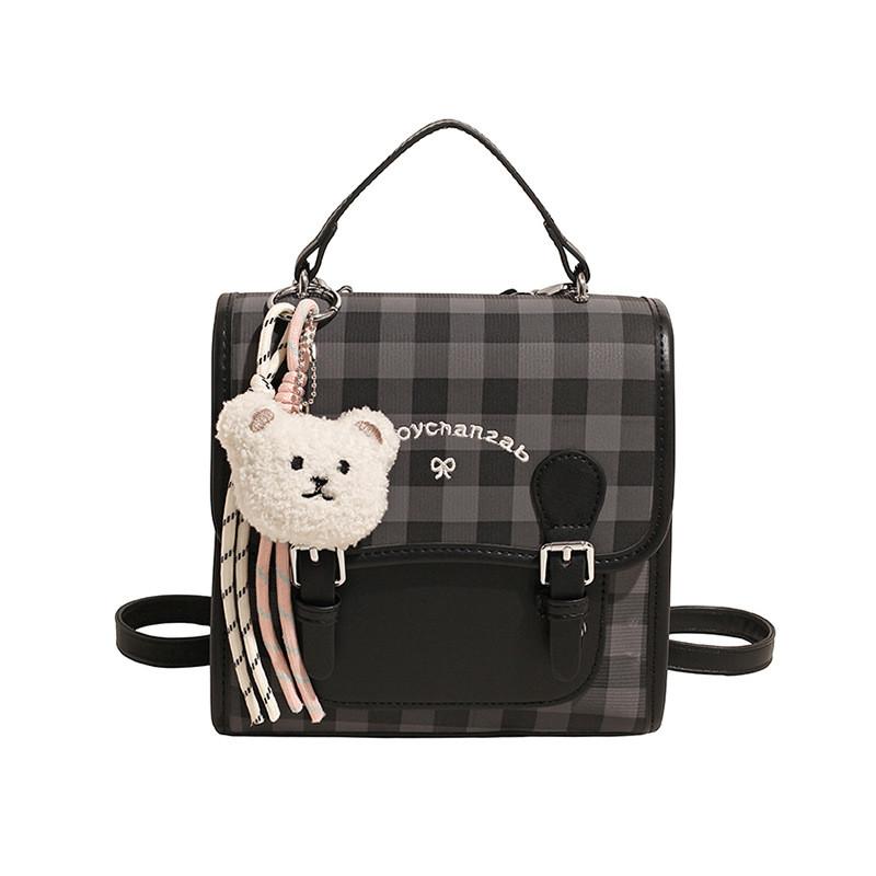 Pu Karierte Muster Ein Schultertasche Für Den Täglichen Gebrauch Damen Mode Handtasche