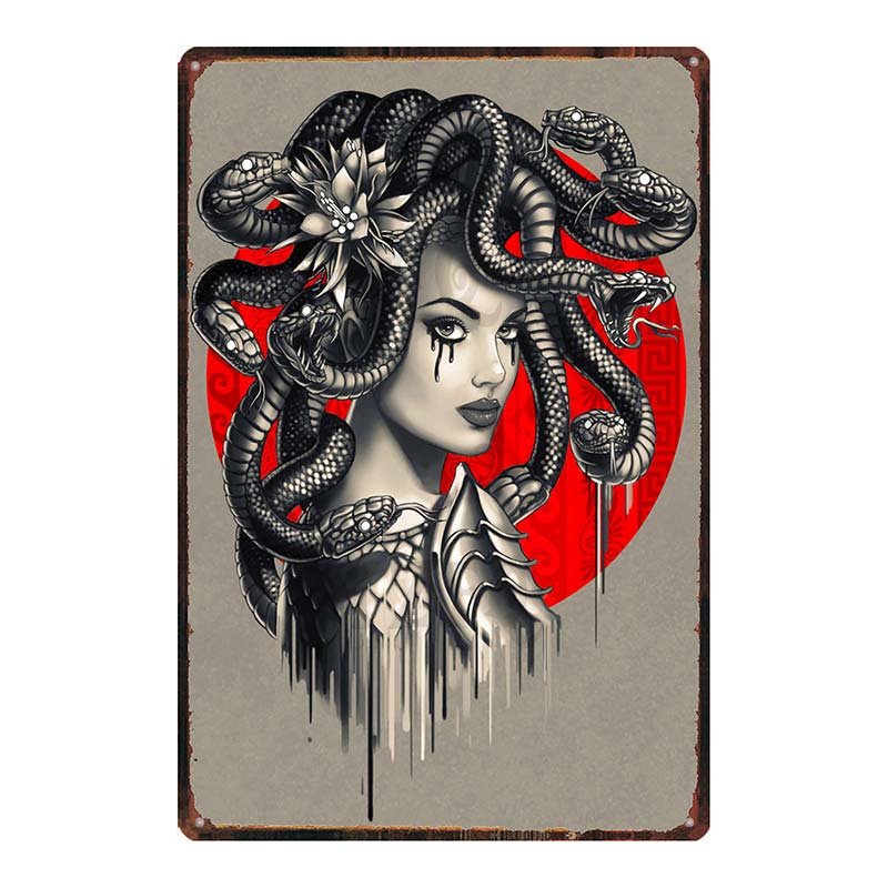 YZFQ  Sugar Skull Plaque Metal Vintage Horror Tin Sign  Wall  Bar Restaurant Home Art Cinema Tattoo Shop Decor Poster DU-7291B