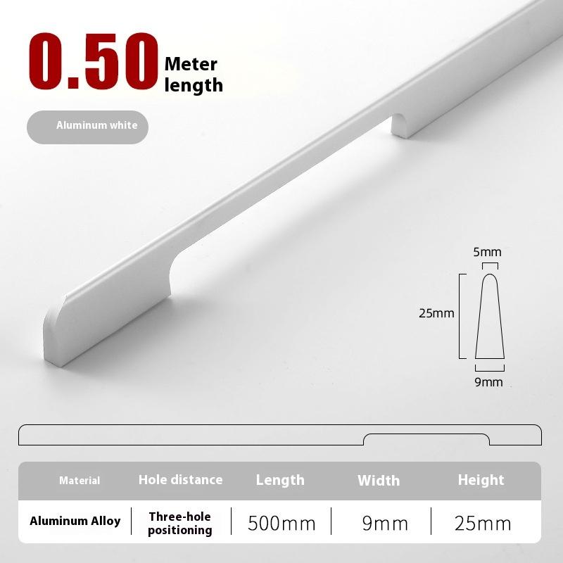 Solid Black Lengthening One Meter Cabinet Long Handle Modern Simple Lengthening Cabinet Door Handle