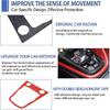 Daeiclru Real Carbon Fiber Car Interior Gear Shift Panel Trim Cover Compatible with Jaguar F-TYPE 2013-2022, Central Control Gear Shift Panel Frame