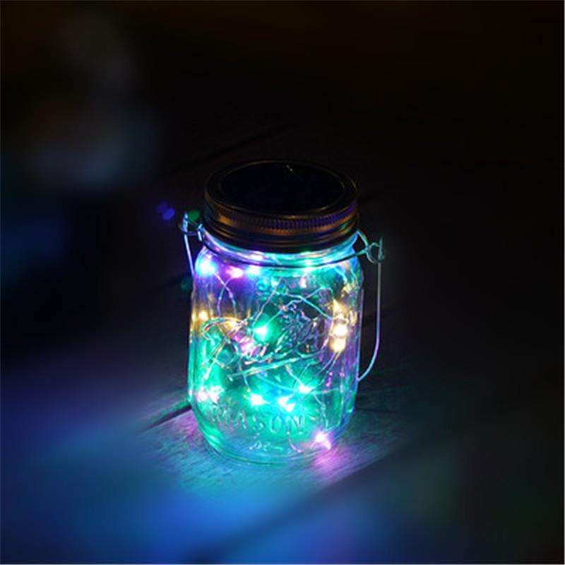LED Firefly Solar Mason Jar Lights: Starry Sky Hanging Lights for Outdoor Christmas Decor