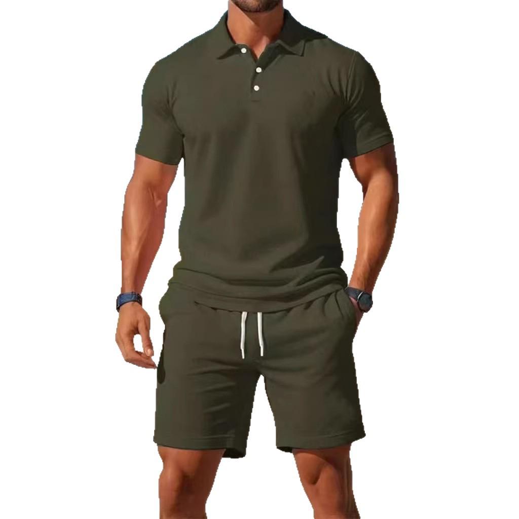 Men’s 2026 Summer Casual Sports Polo Shirt & Shorts Set