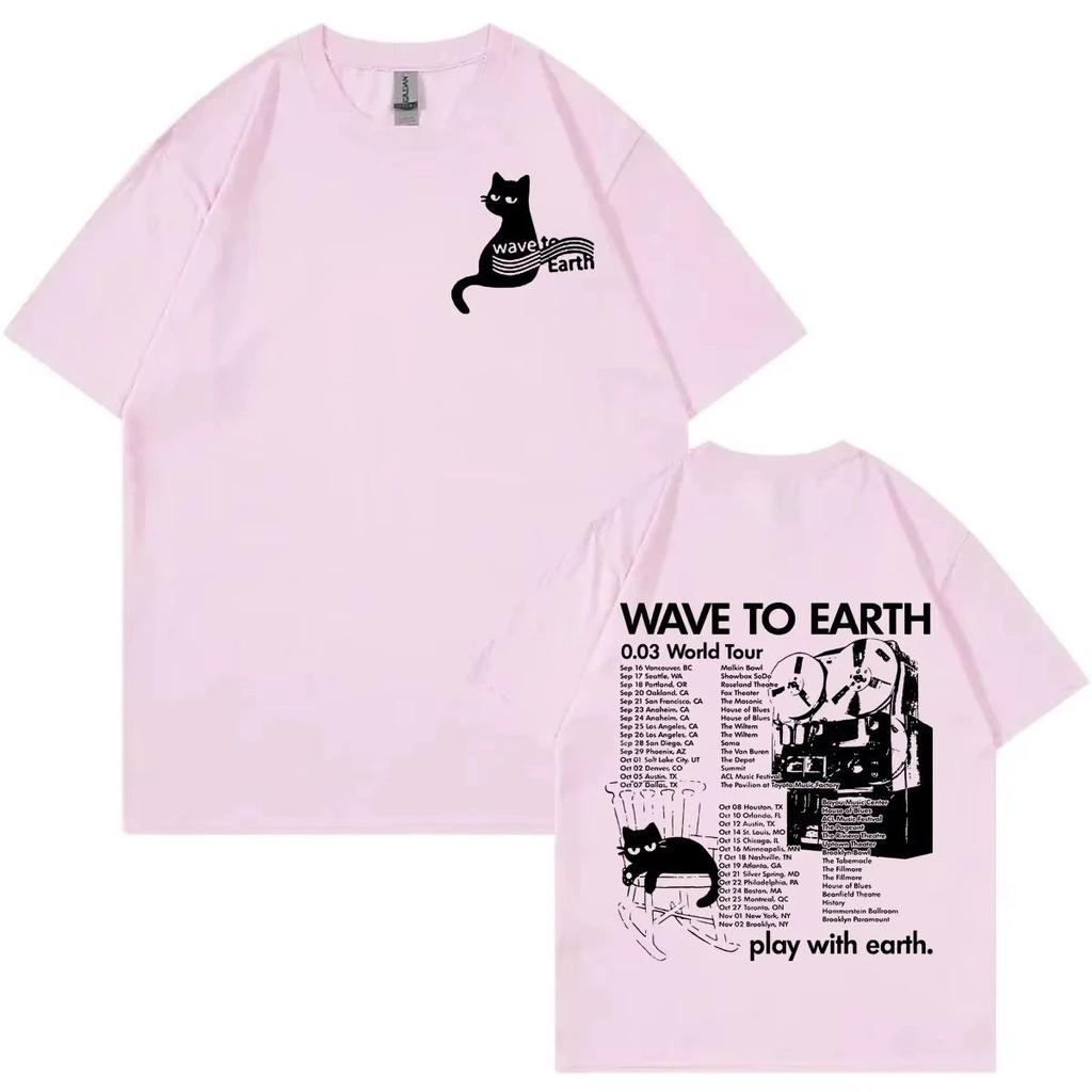 Harajuku Kpop Tee Wave To Earth 003 World Tour Tshirt Oversized Tshirts Fashion Trend Vintage Short Sleeve T Shirts Unisex