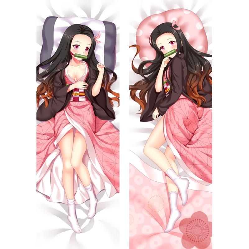 7size Demon Slayer Kamado Nezuko Anime Character Printed Dakimakura Pillowcase Hug Body Sexy Pillowcase OTAKU Waifu Pillow Cover