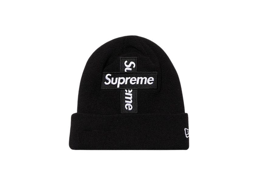 Supreme New Era Cross Box Logo Beanie Black One-Size