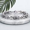 THICK BRACELET Silver Men' Bracelet Byzantine ROYAL + FREE