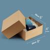 Gift Box Party Kraft Paper Packaging with Hemp Rope Tag and White Card - Square Design