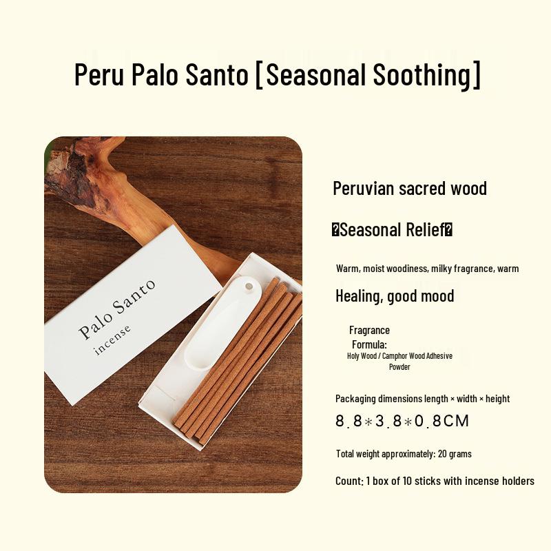 Agarwood & Sandalwood Incense Sticks for Indoor Atmosphere - Scented Holy Wood for Household Offerings 10 Sticks with Incense Holder