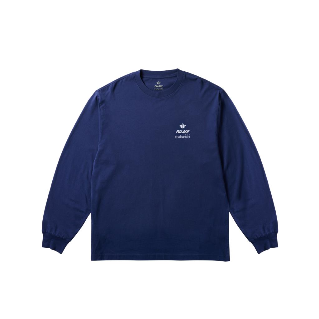 Palace x Maharishi Shaolin Tag Long-Sleeve Blue Unisex Tops P28MHES002