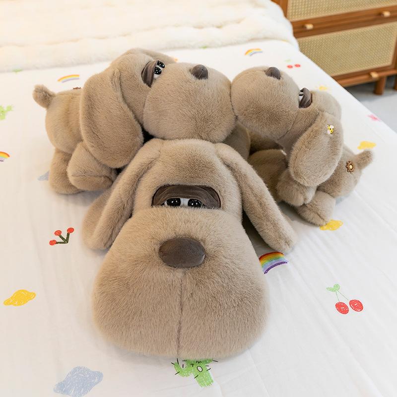 Cute Big-eyed Dog Plush Toy Bay Window Ornaments for Girls Office Sleeping Pillow Children's Doll Ring Gift