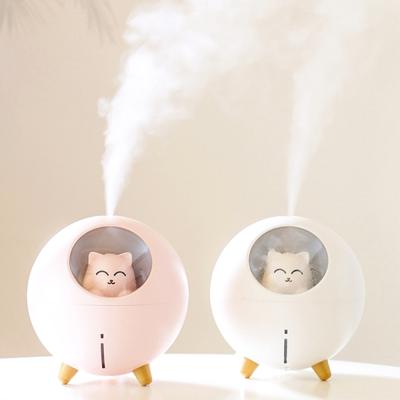 Lovely Pet Air Humidifier Planet Cat Ultrasonic Cool Mist Aroma Air Oil Diffuser Romantic Color LED Lamp USB Humidificador