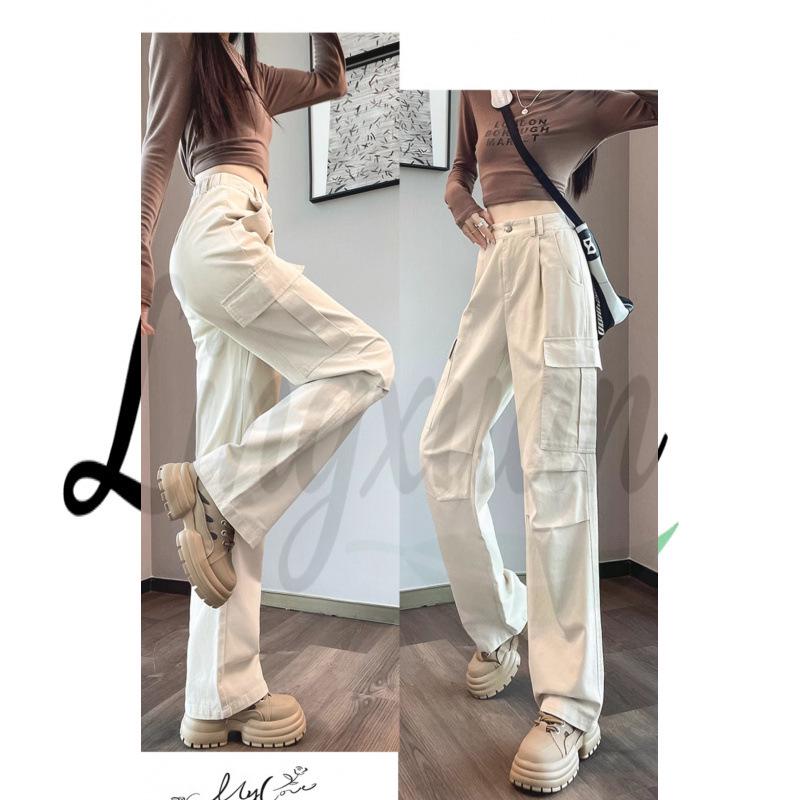 Women s High-Waist Loose Cargo Pants - Spring/Autumn 2026 Collection Large