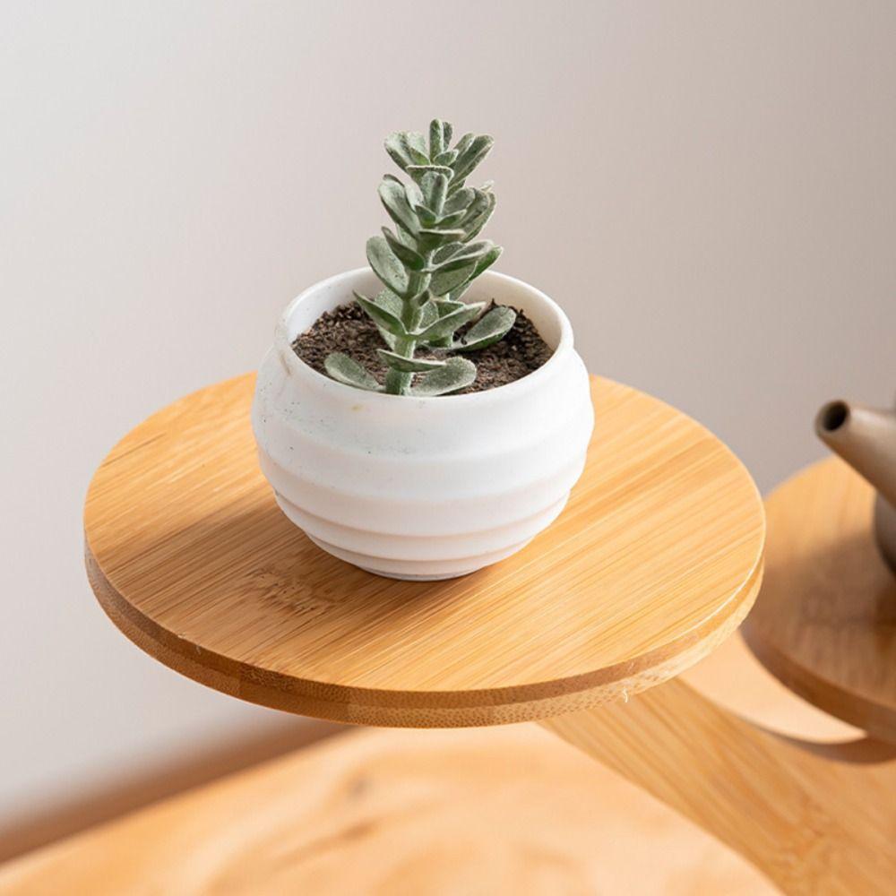 1pc Stable Bamboo Plant Stand Multi-Tier Tree-Shaped Succulent Display Rack Desktop Decor Flower Pot Holder Home Office