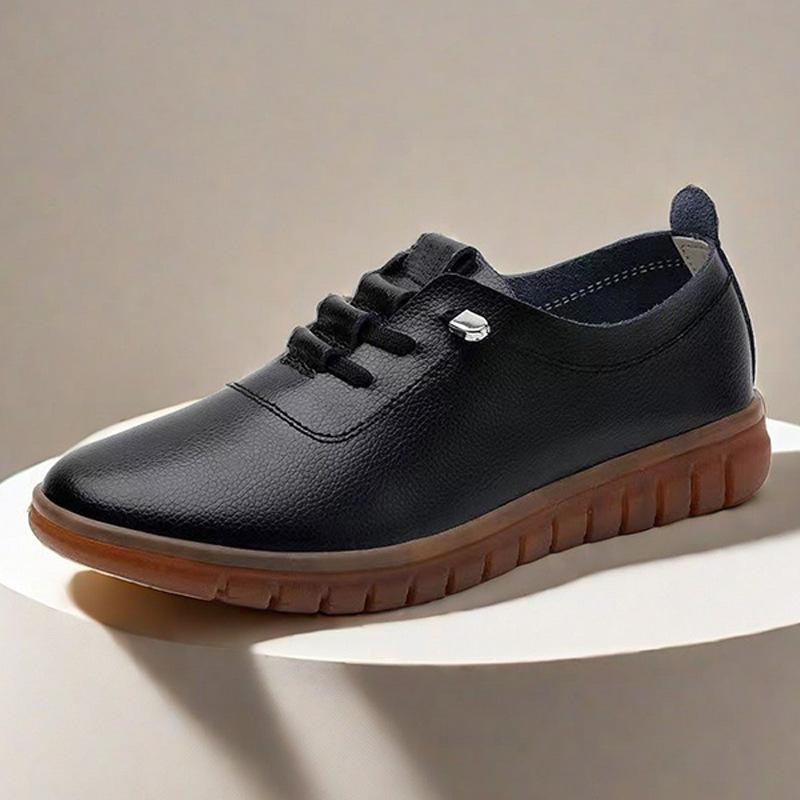 [Cow tendon sole casual women's shoes] New casual women's shoes PU face white shoes small leather shoes non-slip and breathable casual shoes