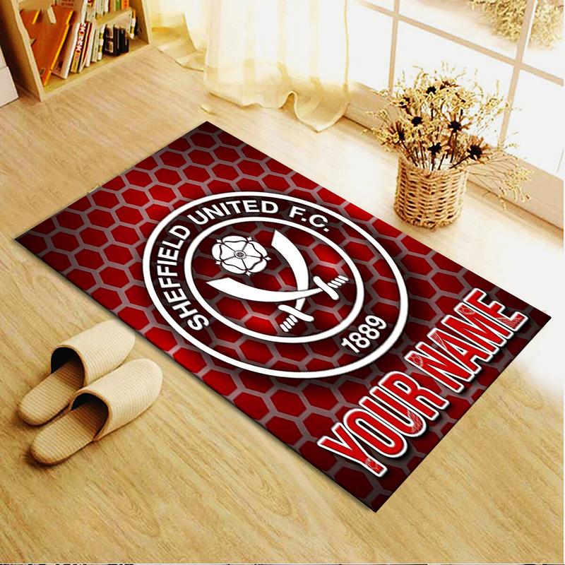 Custom Name Sheffield United FC Carpet Rug for Living Room Bedroom Home Sofa Decoration,Kids play Non-slip Floor Mat